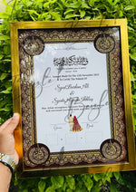 Load image into Gallery viewer, The Nikah Certificate Attractive Dark Maroon &amp; Golden Design | NC-152
