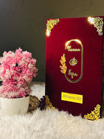 Load image into Gallery viewer, The Maroon Nikah Booklet With Customized Golden Name &amp; Design | NB-042
