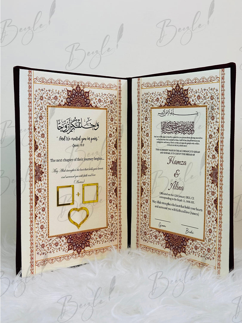 Maroon Nikah Booklet