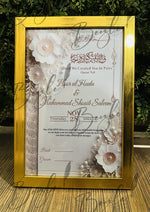 Load image into Gallery viewer, The Floral Nikah Certificate With Golden Frame | NC-169
