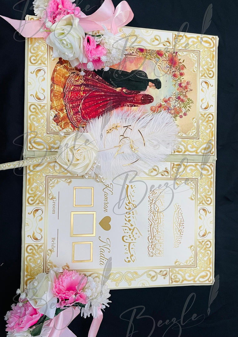 Deal: Premium Nikah Booklet, Pen and Two Beautiful Gajray | DEL-087