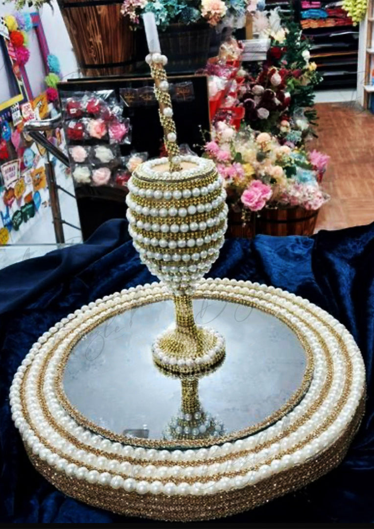 Nikah Tray with Decorated Glass