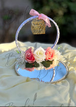 Load image into Gallery viewer, Engagement Tray Decorated With Pearls &amp; Flowers | ET-001
