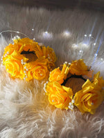 Load image into Gallery viewer, Traditional Yellow Rose Gajray with White Pearls for Mehndi Events | GAY-010
