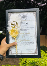 Load image into Gallery viewer, The Nikkah Certificate &amp; Beautiful Customized Nikah Pen | DEL-106
