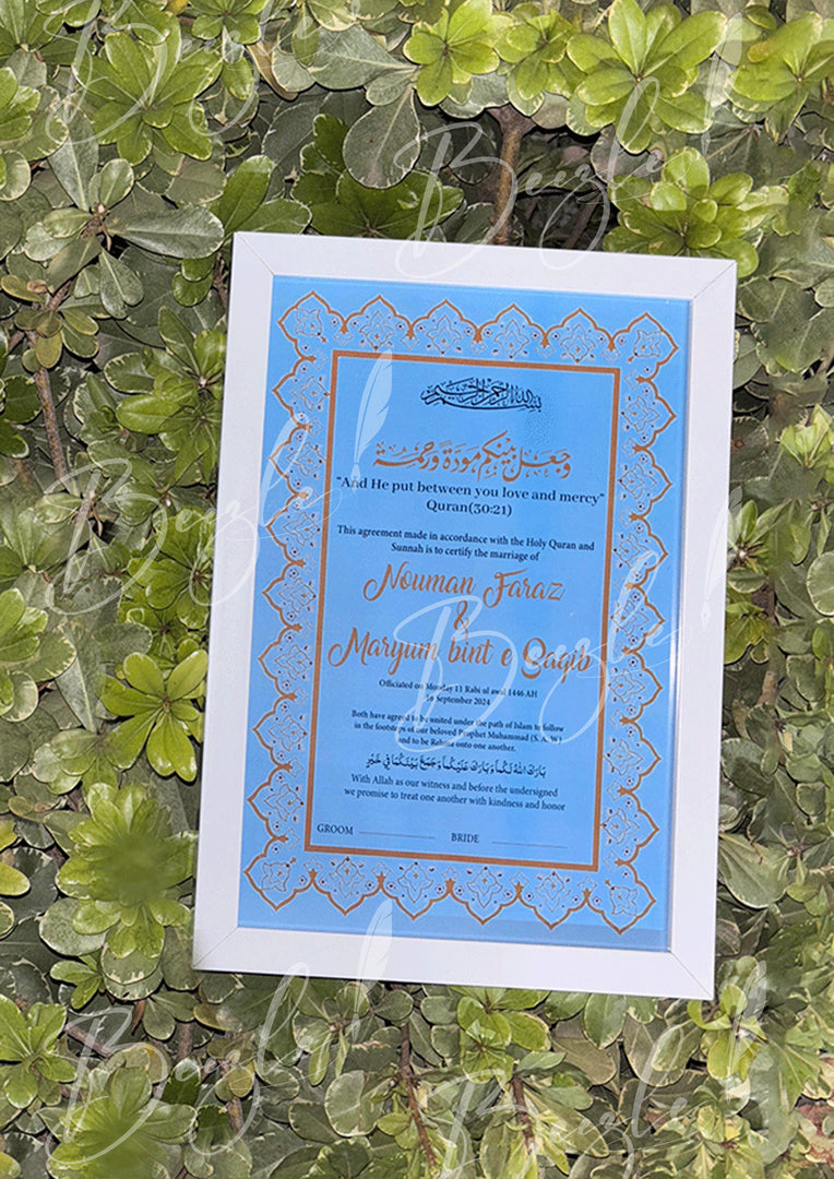 Luxury Nikah Certificate