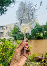 Load image into Gallery viewer, Qubool hai Nikah Pen With White Flower &amp; Feather | PEN-25
