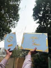 Golden Nikah Booklet With Attractive Golden Box