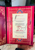 Load image into Gallery viewer, Personalized Red Nikah Booklet with Elegant Design | NB-010
