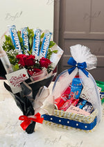 Load image into Gallery viewer, Chocolate Bouquet &amp; Treats Basket | DEL-129
