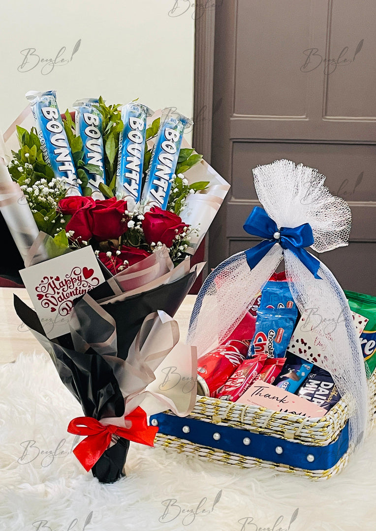 Chocolate Bouquet & Treats Basket | GDEL-010