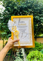 Load image into Gallery viewer, Luxury Nikah Certificate With Beautiful Nikah Pen
