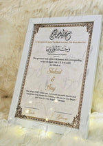 Load image into Gallery viewer, The Attractive Luxury Nikah Certificate With Beautiful Design | NC-157
