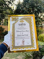 Load image into Gallery viewer, The Brown and Black Nikah Frame with Beautiful Design | NC-167
