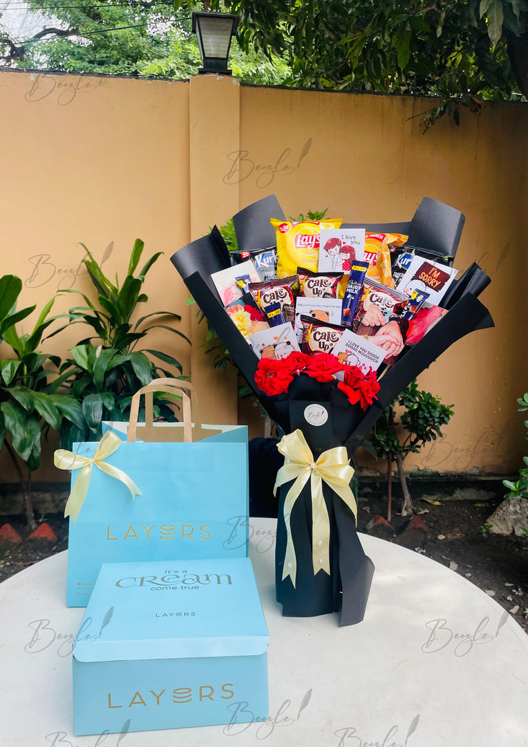 Snack & Cake Loaded Celebration Bouquet | GDEL-152