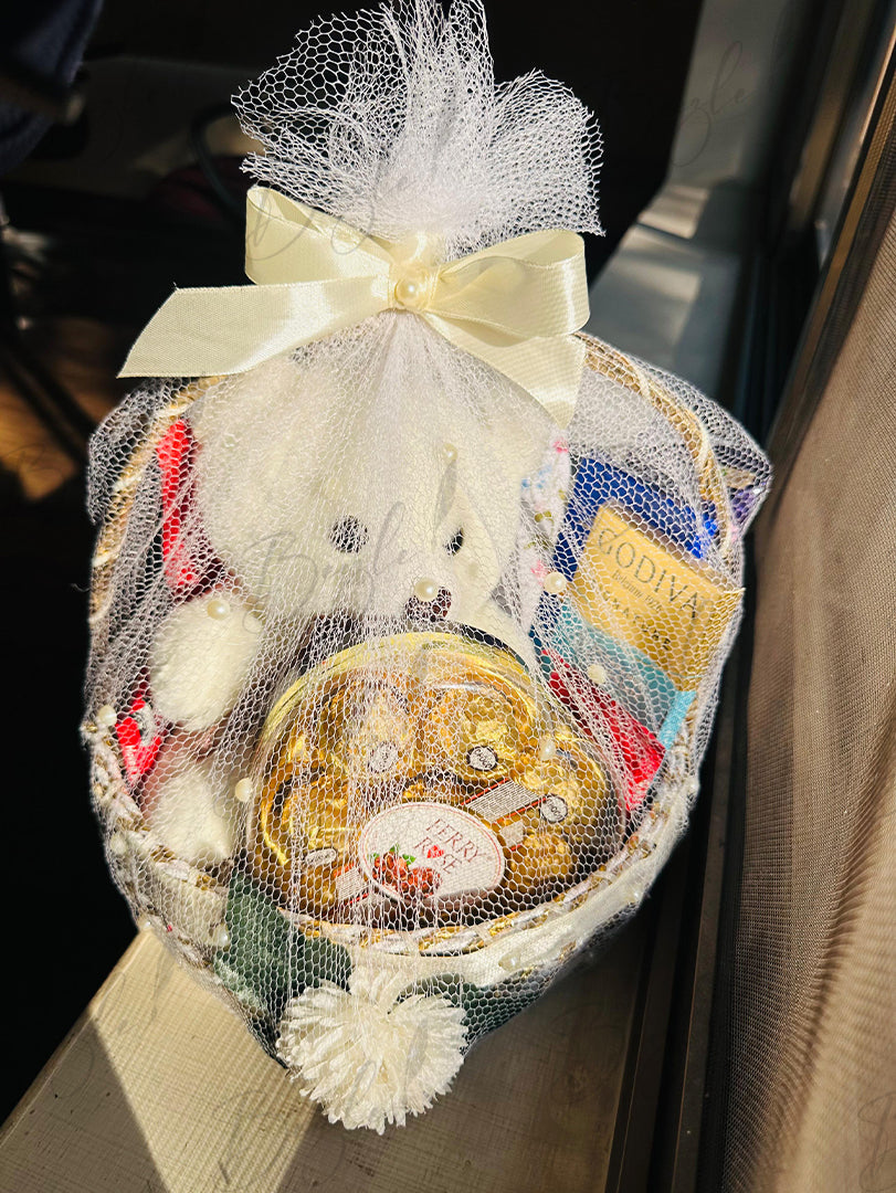 Luxurious Teddy Bear Gift Basket | GB-036