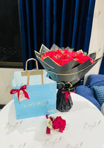 Load image into Gallery viewer, Red Rose Bouquet with Layers Cake Delight Gift | GDEL-147
