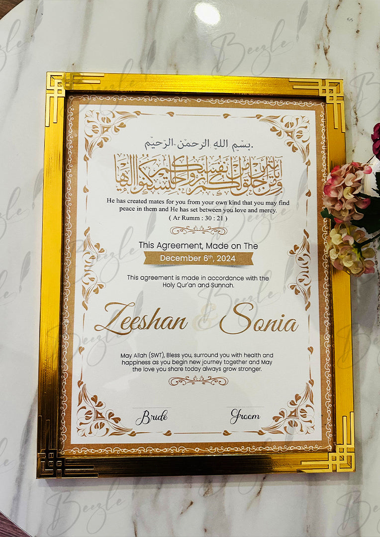 Luxury Nikah Certificate