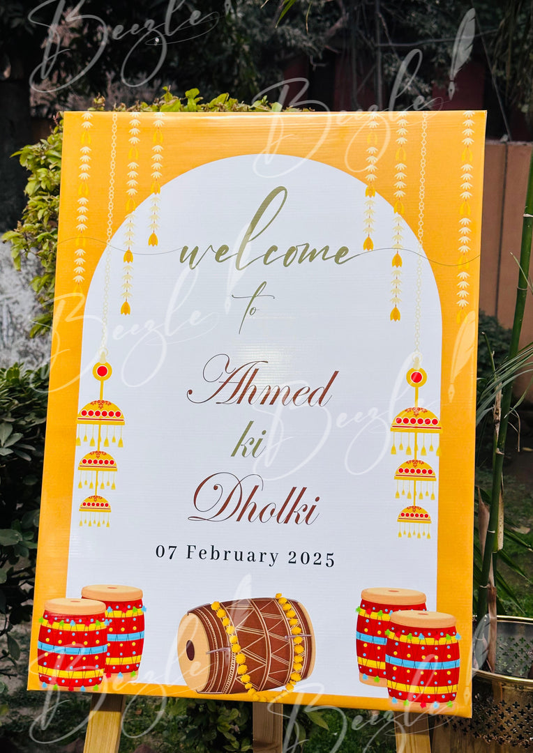 The Beautiful Nikkah Welcome Board Without Stand & Only Lahore | NEB-009