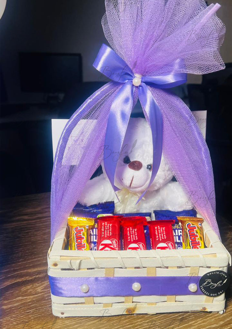 Teddy and Chocolate Gift Basket | GB-190