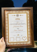 Load image into Gallery viewer, Premium Nikah Certificate With Brown Attractive Design | NC-062

