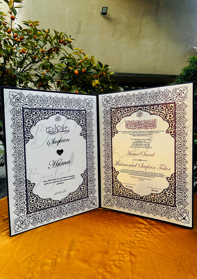 Blue Nikah Booklet