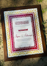 Load image into Gallery viewer, The Luxury Nikah Certificate With Golden Frame &amp; Unique Design | NC-178
