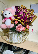 Load image into Gallery viewer, Pink Teddy Basket | GB-198
