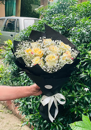 Yellow Rose Bouquet with Baby’s Breath | BCG-134