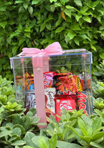 Load image into Gallery viewer, Transparent Pink Ribbon Chocolate Gift Box | GBO-090
