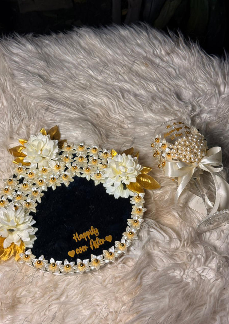 Forever Pearl Glass Mirror Set | DPG-012