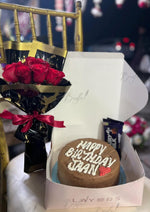 Load image into Gallery viewer, Birthday Gift Box with Custom Cake &amp; Roses | GDEL-129
