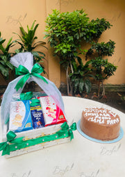 Layers Chocolate Cake & Dairy Gift Basket | GDEL-159