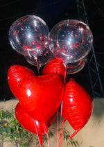 Load image into Gallery viewer, Red Heart Balloon Bunch | BLO-012