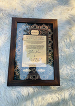 Load image into Gallery viewer, The Black Premium Nikah Certificate Design | NC-064
