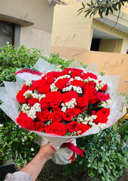 Scarlet Red Elegance Bouquet | BCG-091