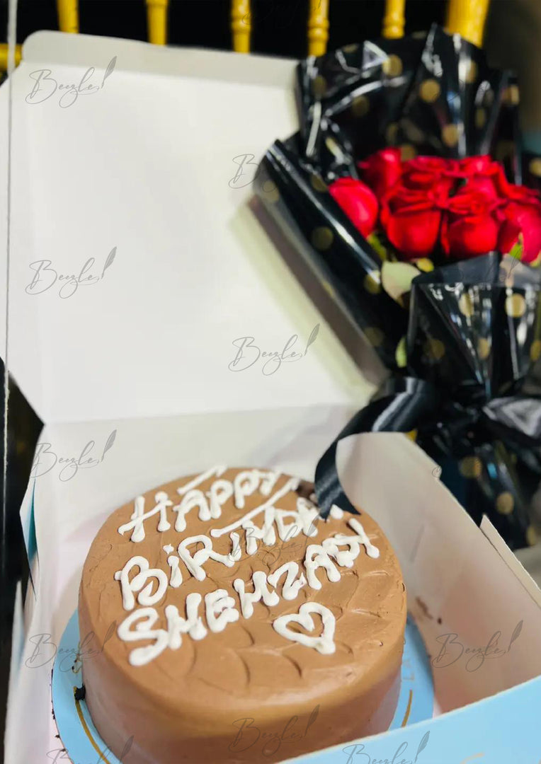 Birthday Cake & Roses Gift Combo Set| GDEL-130