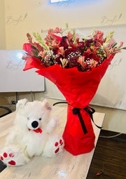 Sorry Flower Bouquet and Teddy Gift | GDEL-118