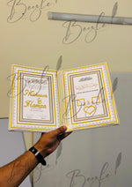 Load image into Gallery viewer, The Golden Nikkah Booklet With Attractive Design | NB-022
