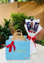 Load image into Gallery viewer, Chocolates Bouquet with Layers Cake Gift | GDEL-165
