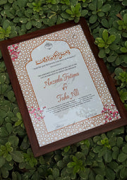 Personalized Printed Nikkah Certificate Frame | NC-184