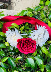 Traditional Elegant Red & White Floral Gajray | GAY-002