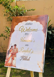 Personalized Nikah Welcome Board | WWB-014