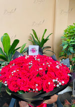 Load image into Gallery viewer, Red Rose Bouquet with Black Wrap | BCG-160
