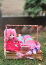 Load image into Gallery viewer, Pink Hamper Gift Basket | GB-159
