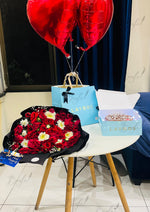 Load image into Gallery viewer, Bouquet, Cake &amp; Balloons Gift Set | GDEL-164
