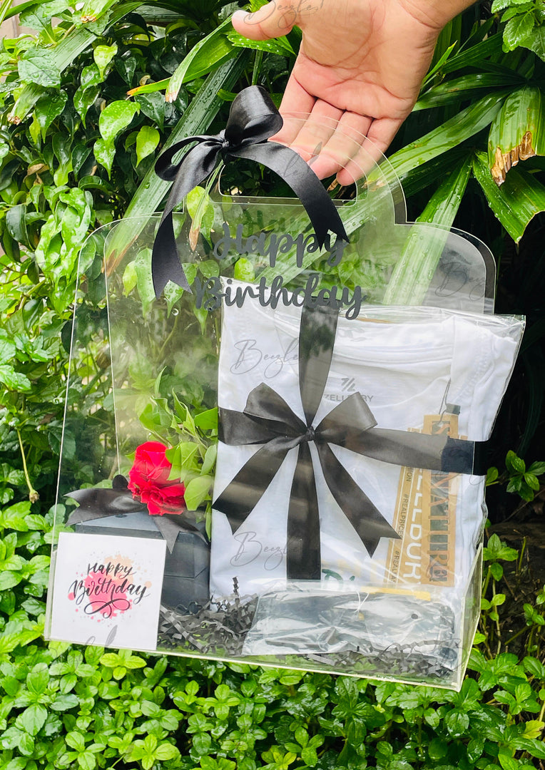 Black Ribbon Birthday Gift Box | GBO-103