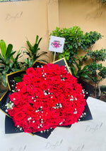 Load image into Gallery viewer, Red Rose Bouquet with Black Wrap | BCG-160
