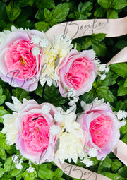 The Beautiful Gajry Decorated With Pink & White Flowers | GAY-001