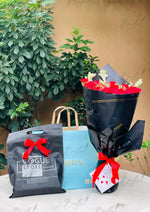 Load image into Gallery viewer, Luxe Black Rose Bouquet Gift Set | GDEL-113
